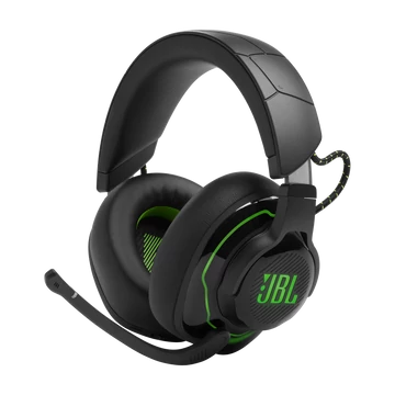 JBL Quantum 910X Gamer, zajszűrős, vezeték nélküli fejhallgató, fekete/zöld