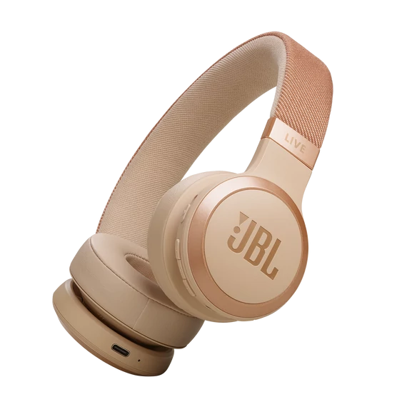 JBL Live 670NC Bluetooth fejhallgató, homok